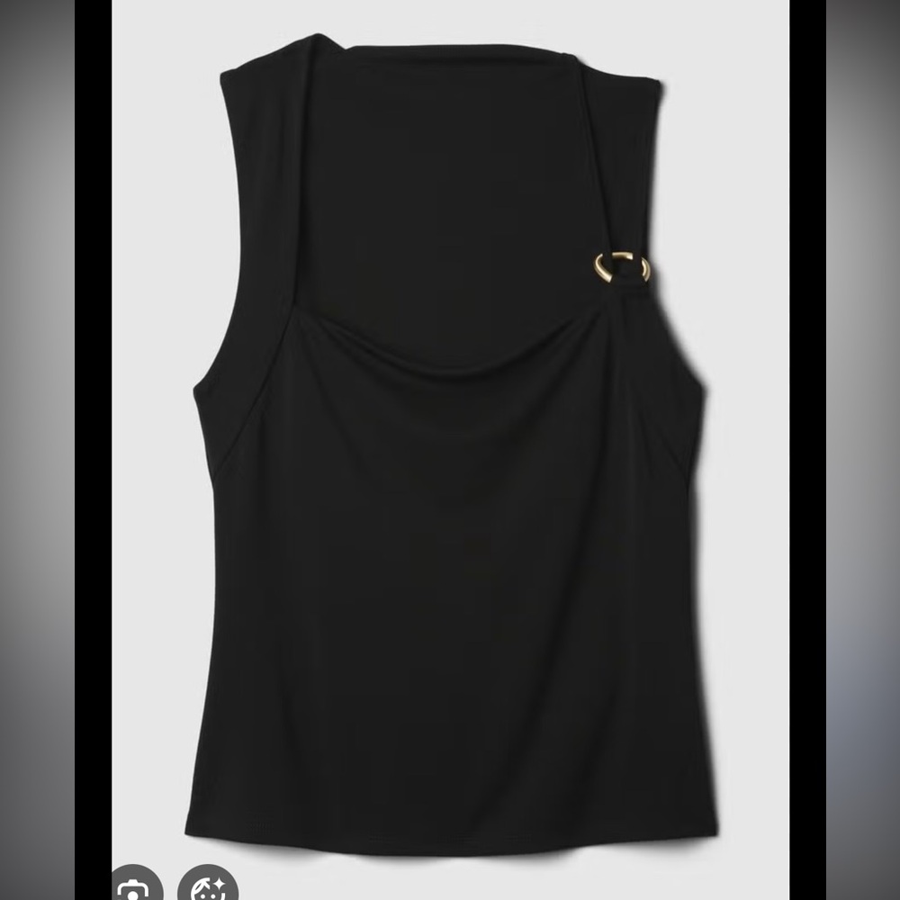 Cult Gaia x GAP Black Tank Top with Gold Accent